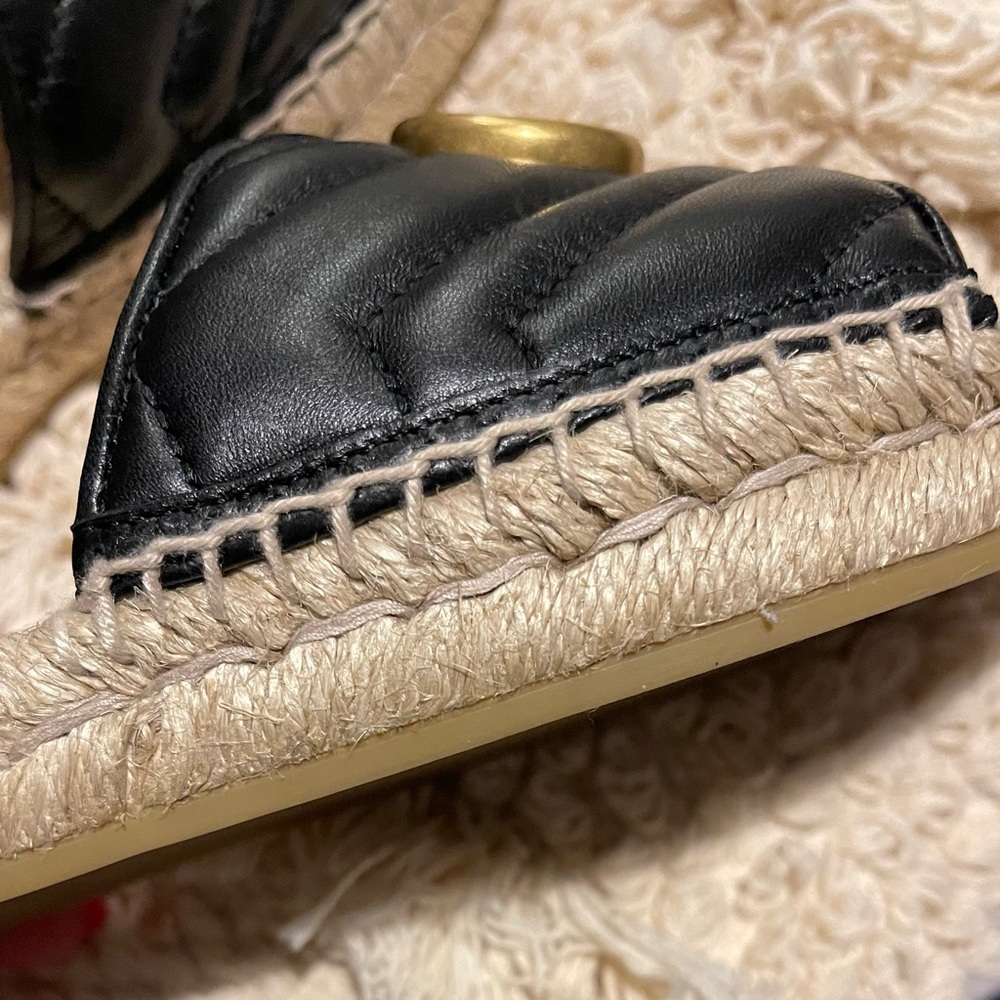 Gucci Black and Gold Women's Slides - Picture 5 of 10